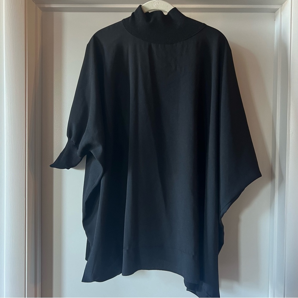 Aritzia Babaton Turtle Neck Short Sleeve Flowy Top